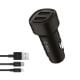 Εικόνα της Φορτιστής Αυτοκινήτου TTEC Duo 2x USB-A με Καλώδιο Lightning & USB-C 3.1A 15.5W 2CKS31DS