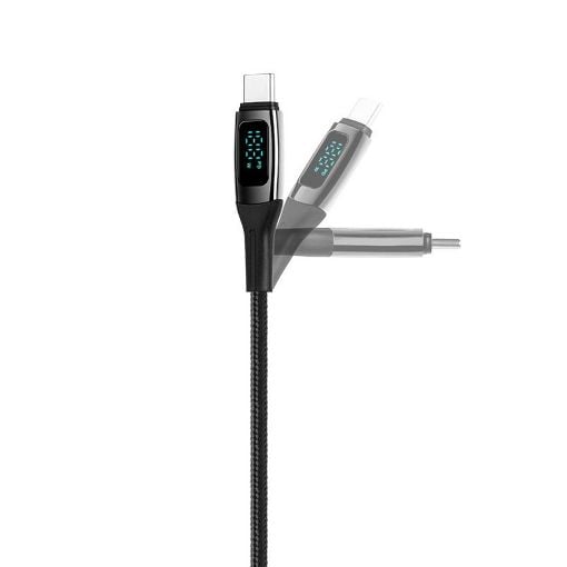 Εικόνα της Καλώδιο TTEC AlumiCable LCD USB-C to USB-C 100W 1.5m Black 2DK57S