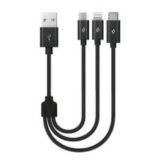 Εικόνα της Καλώδιο TTEC AlumiCable Mini Trio USB-A Male to USB-C & Lightning & Micro USB 30cm 2DK31