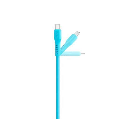 Εικόνα της Καλώδιο TTEC AlumiCable USB-C to USB-C 60W 1.2m Neon Blue 2DK59NM