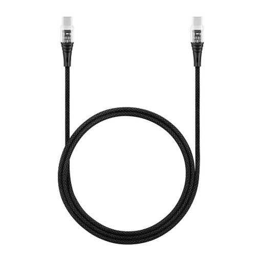 Εικόνα της Καλώδιο TTEC AlumiCable USB-C to USB-C 60W 1.2m Transparent Black 2DK58S