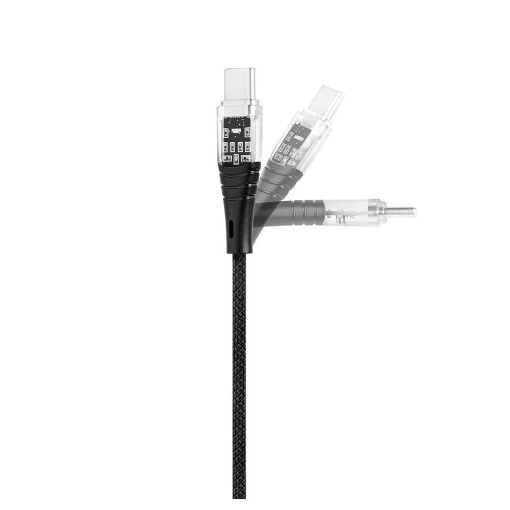 Εικόνα της Καλώδιο TTEC AlumiCable USB-C to USB-C 60W 1.2m Transparent Black 2DK58S