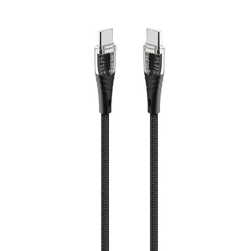 Εικόνα της Καλώδιο TTEC AlumiCable USB-C to USB-C 60W 1.2m Transparent Black 2DK58S
