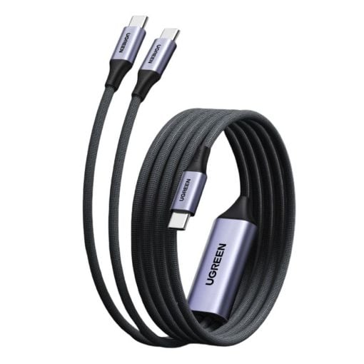 Εικόνα της Καλώδιο Ugreen L533 USB-C to 2x USB-C PD 140W 2m Grey 75733