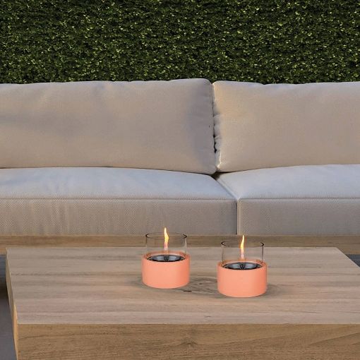 Εικόνα της Επιτραπέζια Εστία Φωτιάς Tenderflame Breeze 10 10x8.5cm 200ml Peach TF-600076