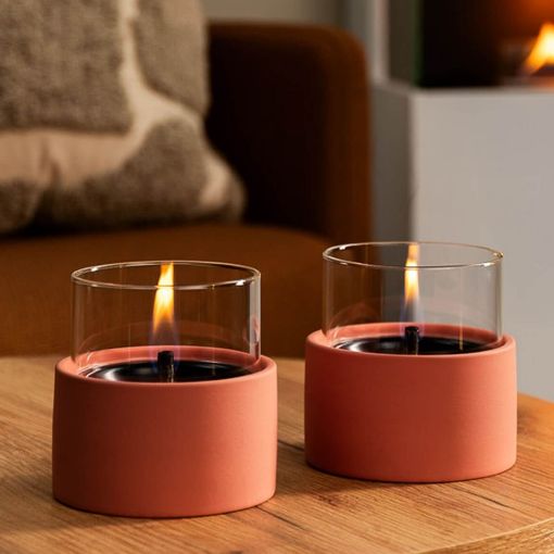 Εικόνα της Επιτραπέζια Εστία Φωτιάς Tenderflame Breeze 10 10x8.5cm 200ml Peach TF-600076