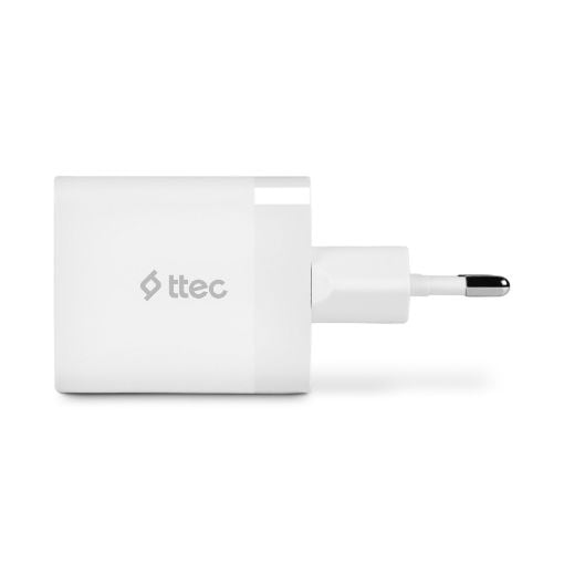 Εικόνα της Φορτιστής TTEC Duo GAN PD USB-C & USB-A 45W White 2SCP02B