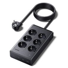Εικόνα της Πολύπριζο Ugreen S622 6 Θέσεων με 3x USB-A & 1x USB-C 1.5m Black 75141