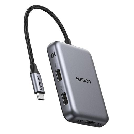 Εικόνα της Portable USB Hub Ugreen CM896 7-in-1 Magnetic USB/HDMI/Card Reader Grey 65759