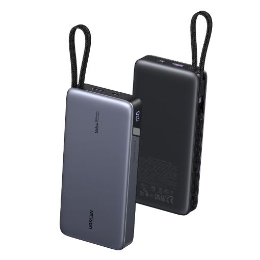 Εικόνα της Power Bank Ugreen PB552 25000mAh USB-A/USB-C PD with Built-in Cable 165W Grey 55995B