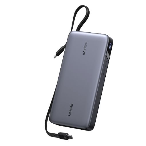 Εικόνα της Power Bank Ugreen PB552 25000mAh USB-A/USB-C PD with Built-in Cable 165W Grey 55995B