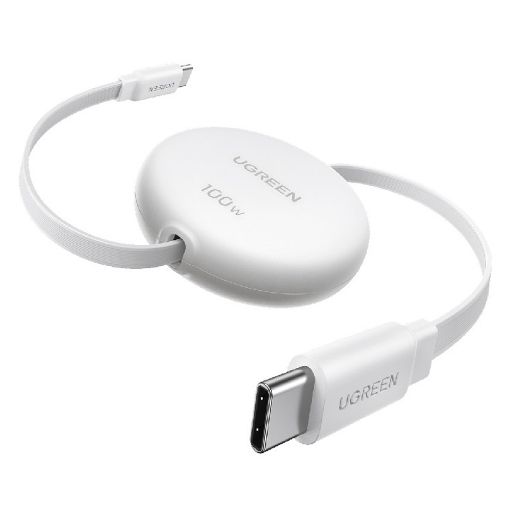 Εικόνα της Καλώδιο Ugreen L531 USB-C to USB-C PD 100W Retractable 1m White 95673