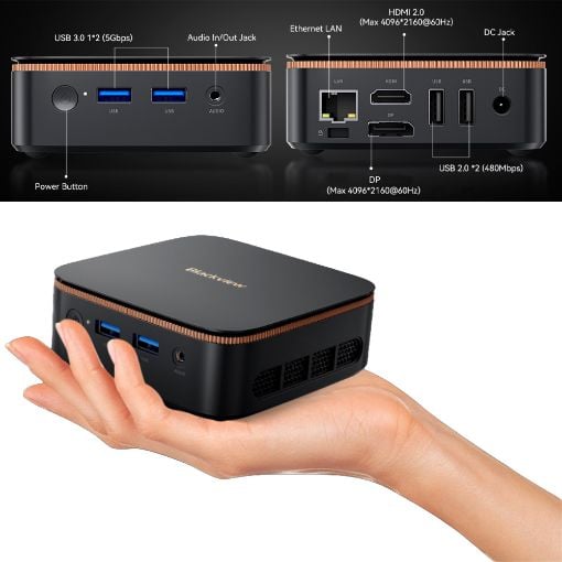 Εικόνα της Μini PC Blackview MP20 Ryzen 3 3300U 16GB 512GB SSD Win11 Pro Black