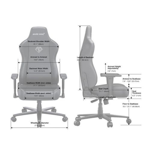 Εικόνα της Gaming Chair Anda Seat Novis Ultra XL Fabric Black AD23-XL-01-B-F-B02