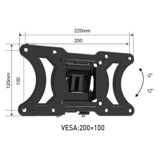 Εικόνα της Επιτοίχια Βάση Τηλεόρασης Osio 10– 32″ OSM-7825