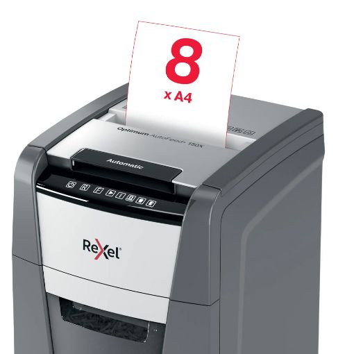 Εικόνα της Καταστροφέας Εγγράφων Rexel Optimum AutoFeed 150 Φύλλων 44lt Black