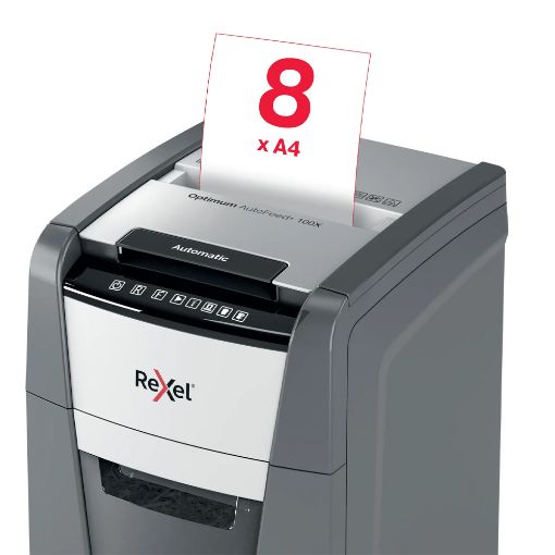 Εικόνα της Καταστροφέας Εγγράφων Rexel Optimum AutoFeed 100 Φύλλων 34lt Black