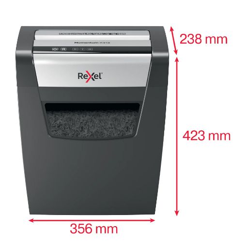 Εικόνα της Καταστροφέας Εγγράφων Rexel Momentum X312 12 Φύλλων 23lt Black