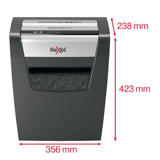 Εικόνα της Καταστροφέας Εγγράφων Rexel Momentum X410 10 Φύλλων 23lt Black