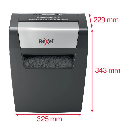 Εικόνα της Καταστροφέας Εγγράφων Rexel Momentum X406 6 Φύλλων 15lt Black