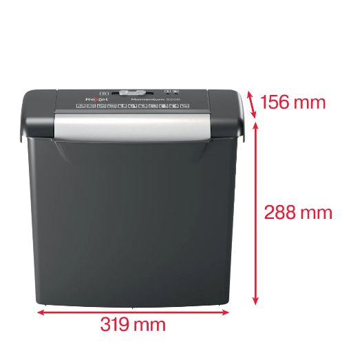 Εικόνα της Καταστροφέας Εγγράφων Rexel Momentum S206 6 Φύλλων 9lt Black