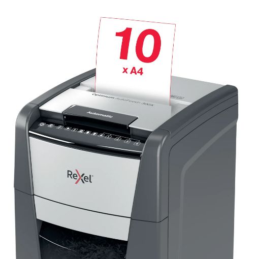 Εικόνα της Καταστροφέας Εγγράφων Rexel Optimum AutoFeed 300 Φύλλων 60lt Black
