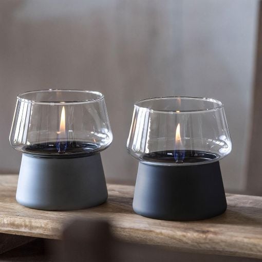 Εικόνα της Επιτραπέζια Εστία Φωτιάς Tenderflame Amaryllis 10 12x13.5cm 300ml Black TF-600300