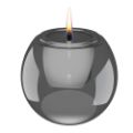 Εικόνα της Επιτραπέζια Εστία Φωτιάς Tenderflame Globus 10 10.5x8.8cm 60ml Graphite TF-600937