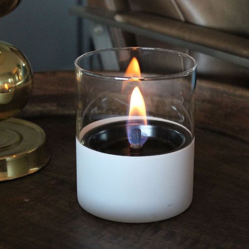 Εικόνα της Επιτραπέζια Εστία Φωτιάς Tenderflame Lilly 10 10x11.5cm 300ml White TF-200004