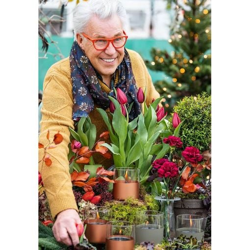 Εικόνα της Επιτραπέζια Εστία Φωτιάς Tenderflame Lilly 10 10x11.5cm 300ml Copper TF-600089