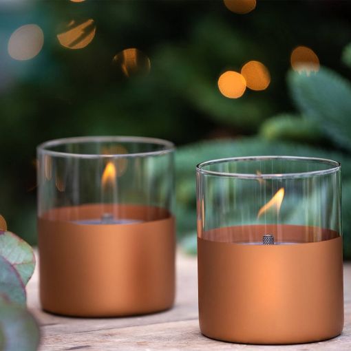Εικόνα της Επιτραπέζια Εστία Φωτιάς Tenderflame Lilly 10 10x11.5cm 300ml Copper TF-600089