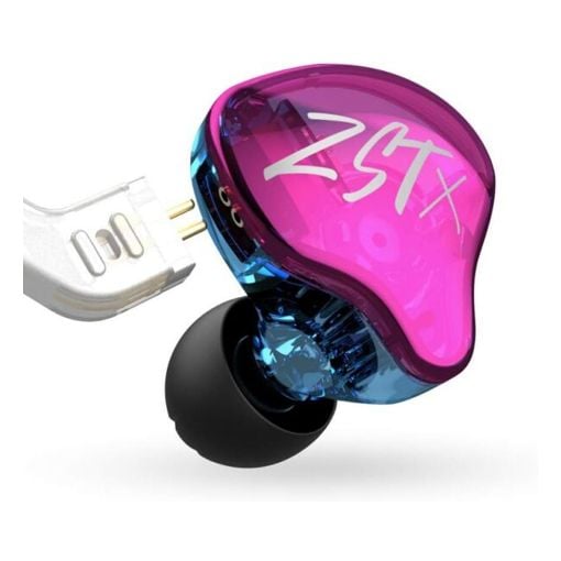 Εικόνα της Earphones KZ ZST X Hybrid Dual-Driver IEM 1.2m Purple