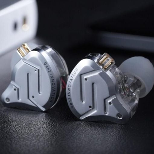 Εικόνα της Earphones KZ ZSN Pro 2 Hybrid Dual-Driver IEM 1.2m Silver