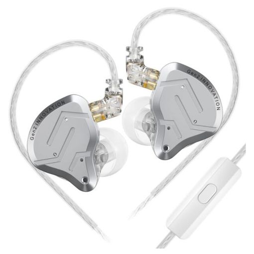 Εικόνα της Earphones KZ ZSN Pro 2 Hybrid Dual-Driver IEM 1.2m Silver