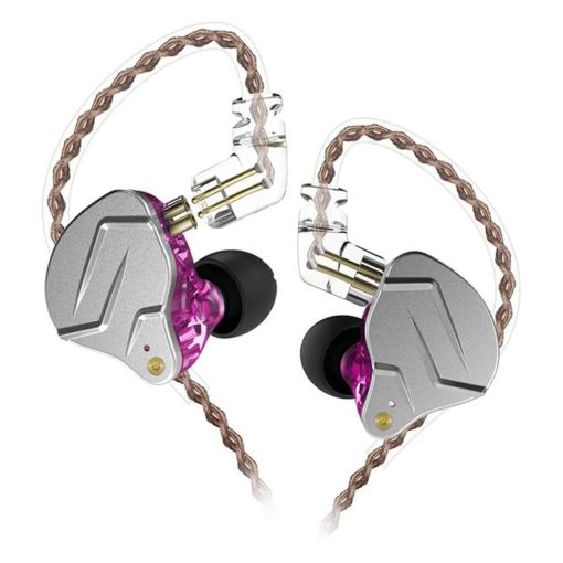 Εικόνα της Earphones KZ ZSN Pro Hybrid Dual-Driver IEM No Mic 1.2m Purple