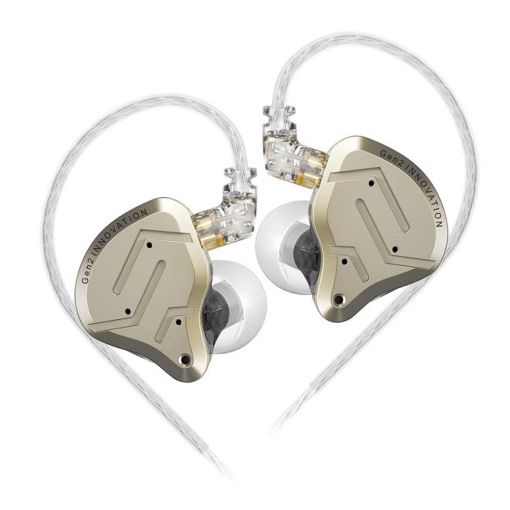 Εικόνα της Earphones KZ ZSN Pro 2 Hybrid Dual-Driver IEM No Mic 1.2m Gold