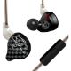 Εικόνα της Earphones KZ ZST Hybrid Dual-Driver IEM 1.2m Black