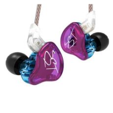 Εικόνα της Earphones KZ ZST Hybrid Dual-Driver IEM No Mic 1.2m Purple