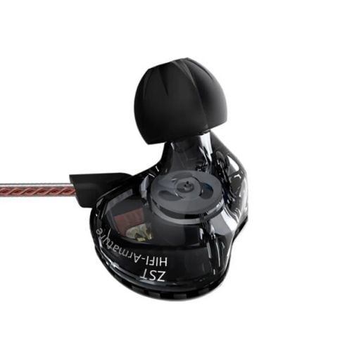 Εικόνα της Earphones KZ ZST Hybrid Dual-Driver IEM No Mic 1.2m Black