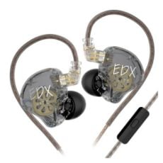 Εικόνα της Earphones KZ EDX Lite Dynamic Driver IEM 1.2m Transparent Grey