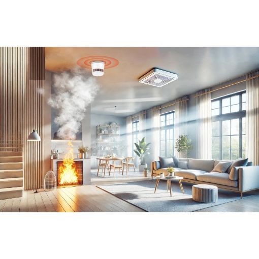 Εικόνα της Smart Smoke Detector Woox R7305 Zigbee με Συναγερμό 85dB White