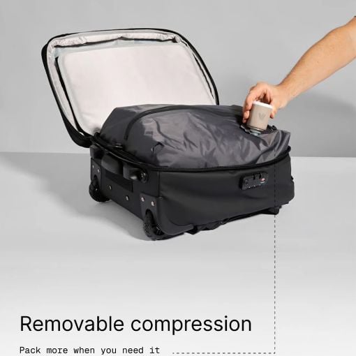 Εικόνα της Σακίδιο Πλάτης Ταξιδιού Airback Flex 2in1 με Vacuum Compression 32lt Μαύρο Ματ ABFLEXMB