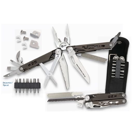 Εικόνα της Πολυεργαλείο K25 Titanium Grip Pliers 11in1 με 14 Ανταλλακτικές Μύτες
 11152