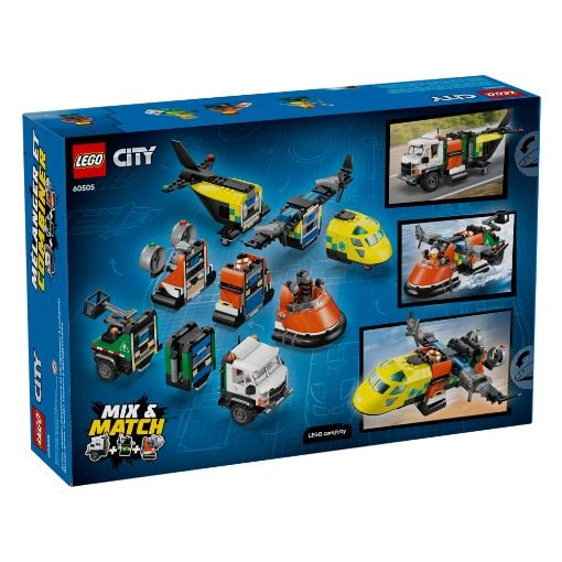 Εικόνα της LEGO City: Airplane, Service Truck & Hovercraft Remix 60505