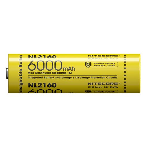 Εικόνα της Επαναφορτιζόμενη Μπαταρία Nitecore 21700 Li-ion 6000mAh 3.6V NL2160