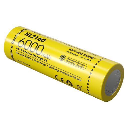 Εικόνα της Επαναφορτιζόμενη Μπαταρία Nitecore 21700 Li-ion 6000mAh 3.6V NL2160