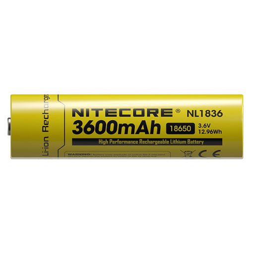 Εικόνα της Επαναφορτιζόμενη Μπαταρία Nitecore 18650 Li-ion 3600mAh 3.6V NL1836