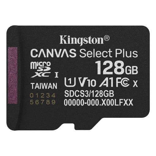 Εικόνα της Κάρτα Μνήμης MicroSDXC Kingston Canvas Select Plus 128GB Class 10 UHS-I U1 SDCS3/128GBSP