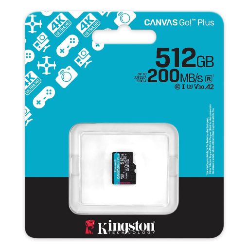 Εικόνα της Κάρτα Μνήμης MicroSDXC Kingston Canvas Go! Plus 512GB Class 10 UHS-I U3 SDCG4/512GBSP