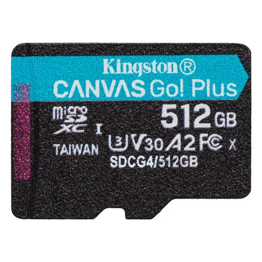 Εικόνα της Κάρτα Μνήμης MicroSDXC Kingston Canvas Go! Plus 512GB Class 10 UHS-I U3 SDCG4/512GBSP